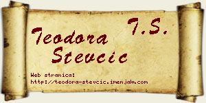 Teodora Stevčić vizit kartica
